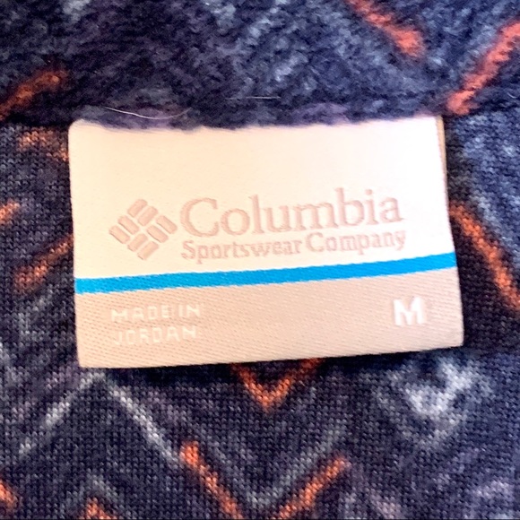 COLUMBIA 1/4 Zip Geometric Print Fleece—SZ. Med - Picture 9 of 14